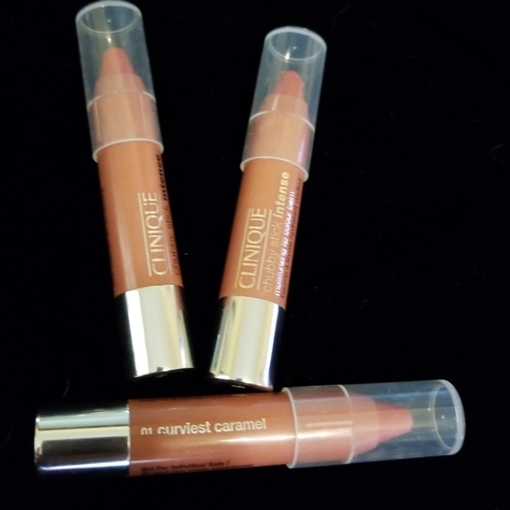 Trio of NEW Clinique chubby stick Intense lip balm